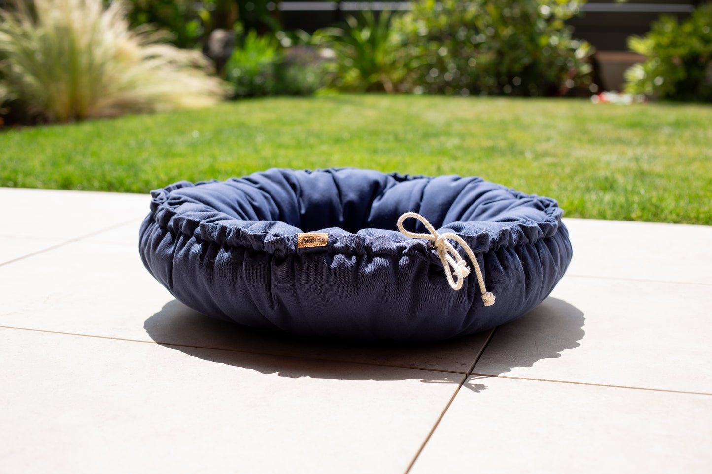 Coussin fleur Jinnkiss Bleu Marine