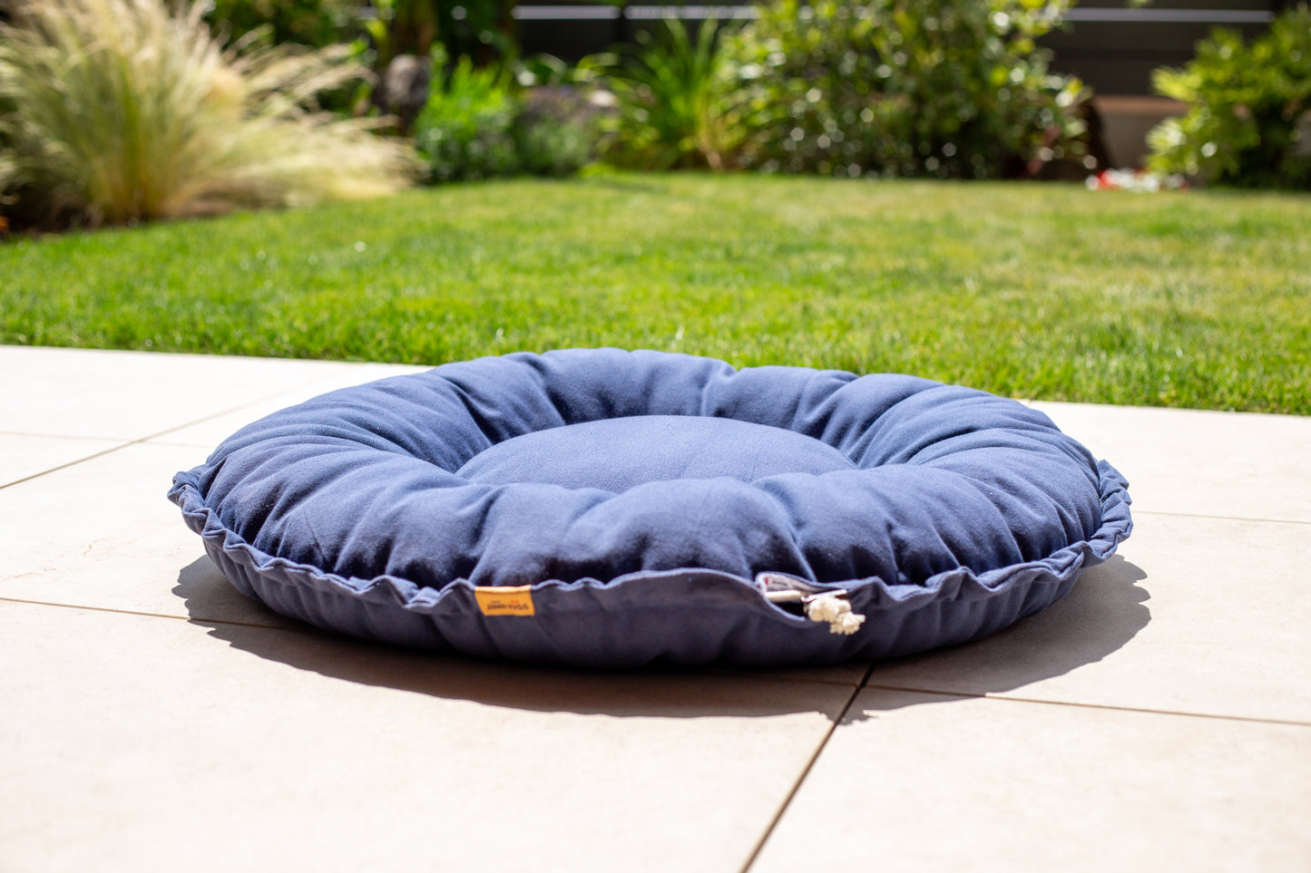 Coussin fleur Jinnkiss Bleu Marine