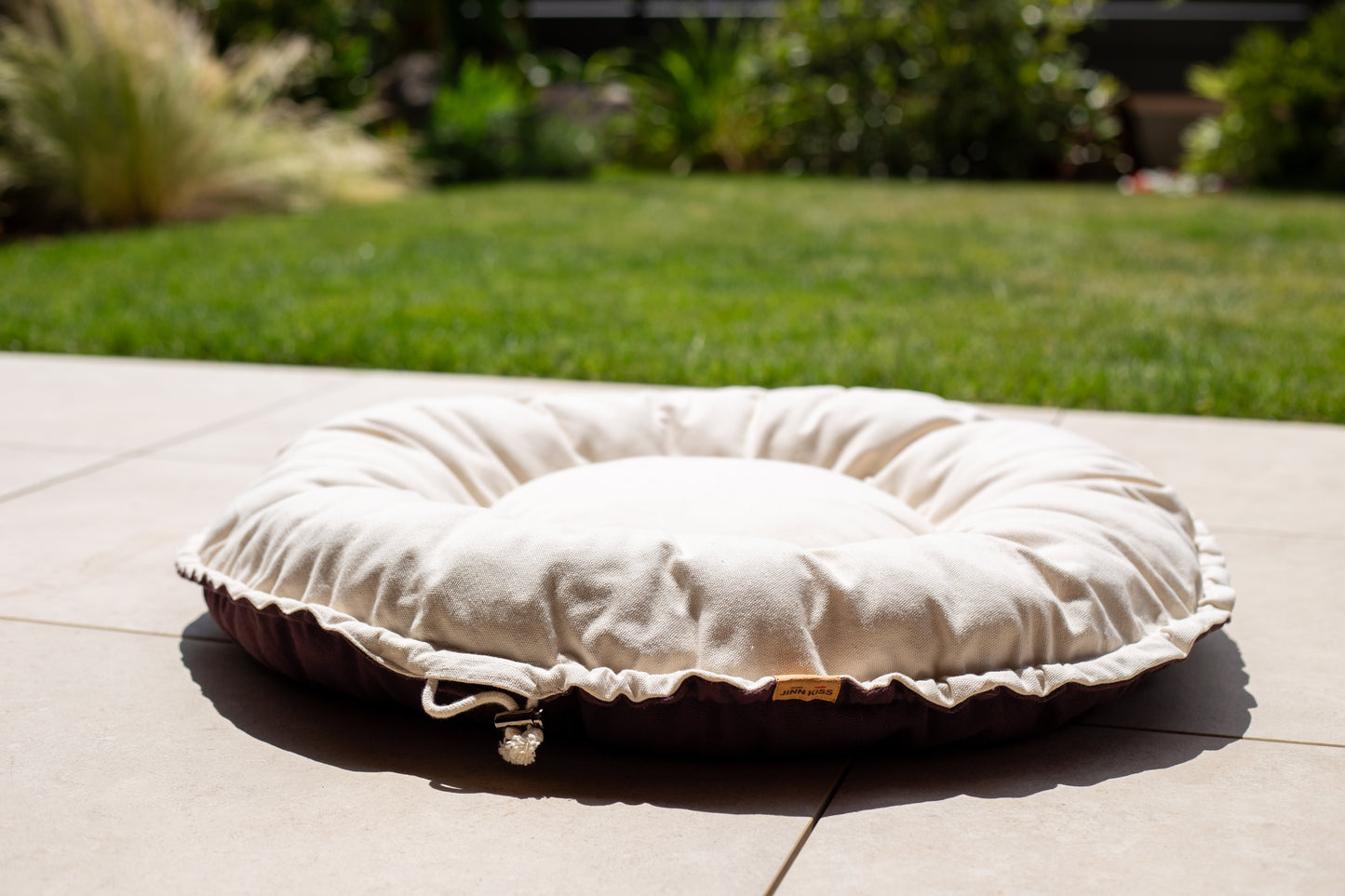 Coussin fleur Jinnkiss Blanc Naturel