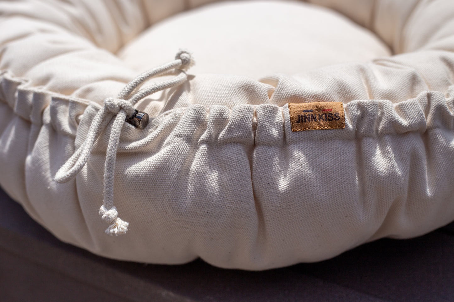 Coussin fleur Jinnkiss Blanc Naturel