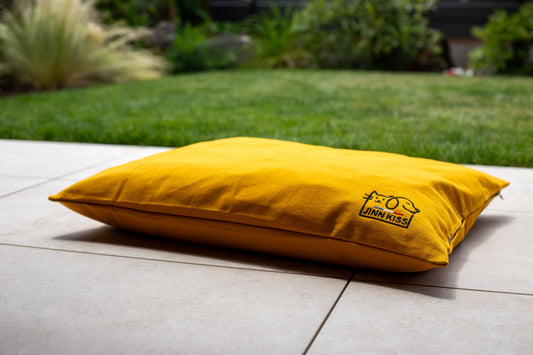 Coussin Lamele Jaune Curry