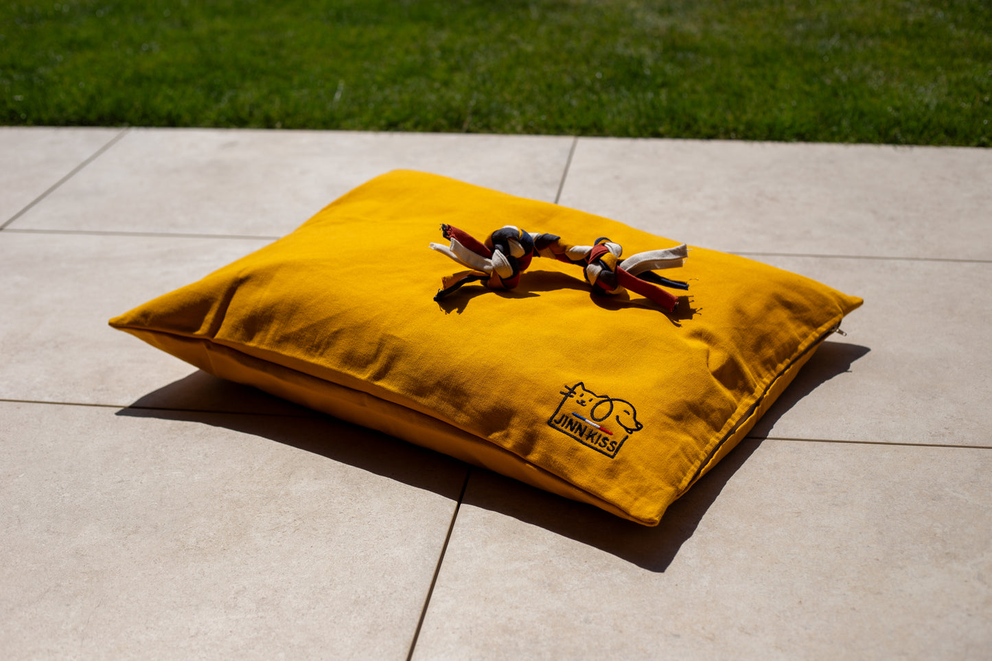 Coussin Pouf Jinnkiss Jaune Curry